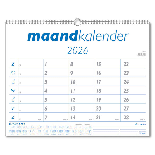 Comello Maandkalender Breed 2026