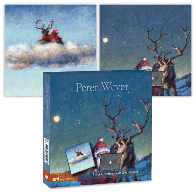 Comello Peter Wever Kerstkaarten - 10 dubbele kaarten met enveloppen