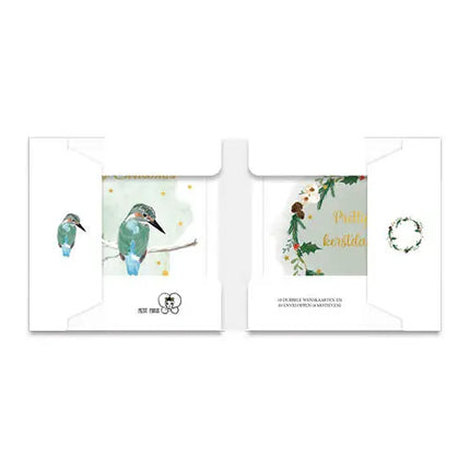Comello Petit Paris Kerstkaarten - IJsvogel – Kerstkrans
