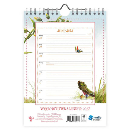 Comello Rien Poortvliet Kabouter Weeknotitiekalender 2027