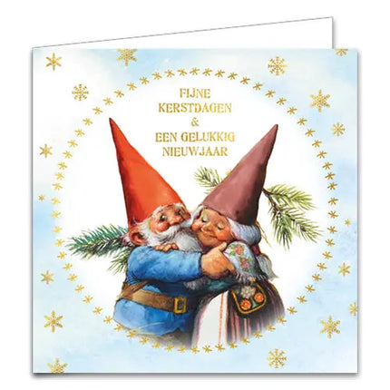 Comello Rien Poortvliet Kerstkaarten - Knuffel - Kabouter in sneeuwbal