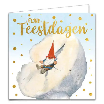 Comello Rien Poortvliet Kerstkaarten - Knuffel - Kabouter in sneeuwbal