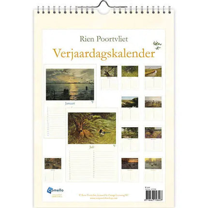 Comello Rien Poortvliet Natuur A4 Verjaardagskalender