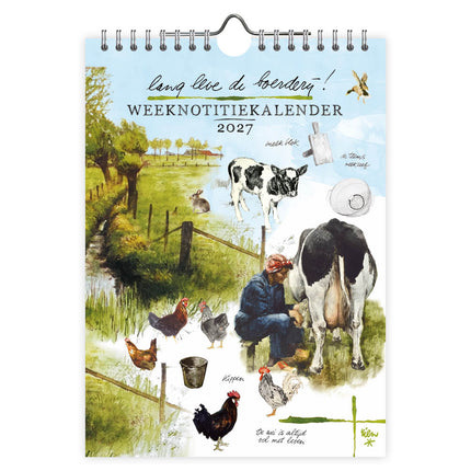 Comello Rien Poortvliet Weeknotitiekalender 2027 Melken