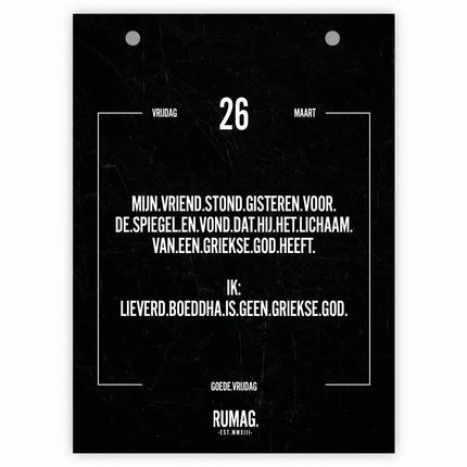 Comello Rumag Scheurkalender 2027