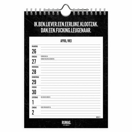 Comello Rumag WEEKnotitiekalender 2027