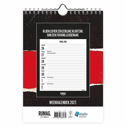 Comello Rumag WEEKnotitiekalender 2027