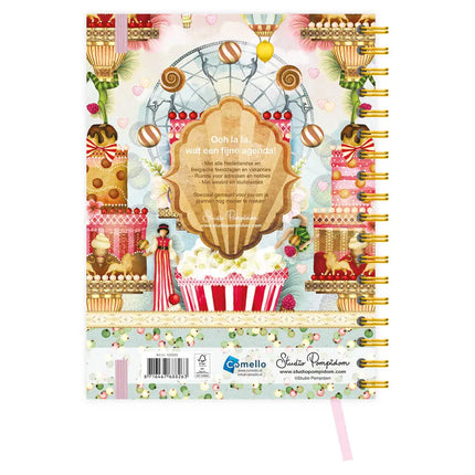 Comello Studio Pompidom bureau-agenda (harde kaft) Popcorn 2027