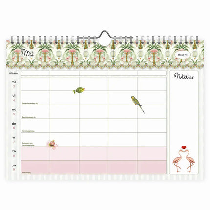 Comello Studio Pompidom Familie Weeknotitiekalender 2027 Floral Balloon