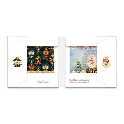 Comello Studio Pompidom Kerstkaarten -  Festive Tree - Snow Globe Serenade