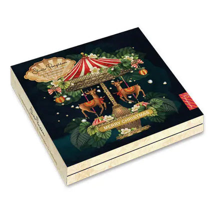 Comello Studio Pompidom Kerstkaarten -  Reindeer Carousel – Christmas Circus