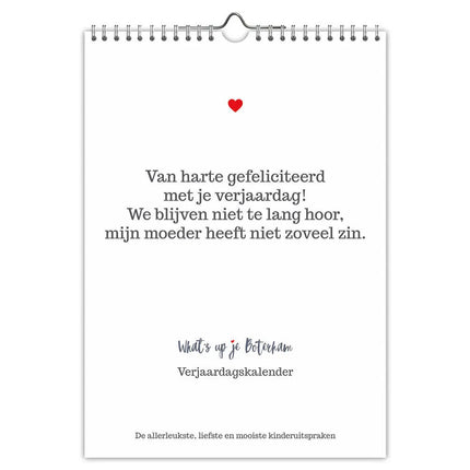 Comello What’s up je boterham Verjaardagskalender A4