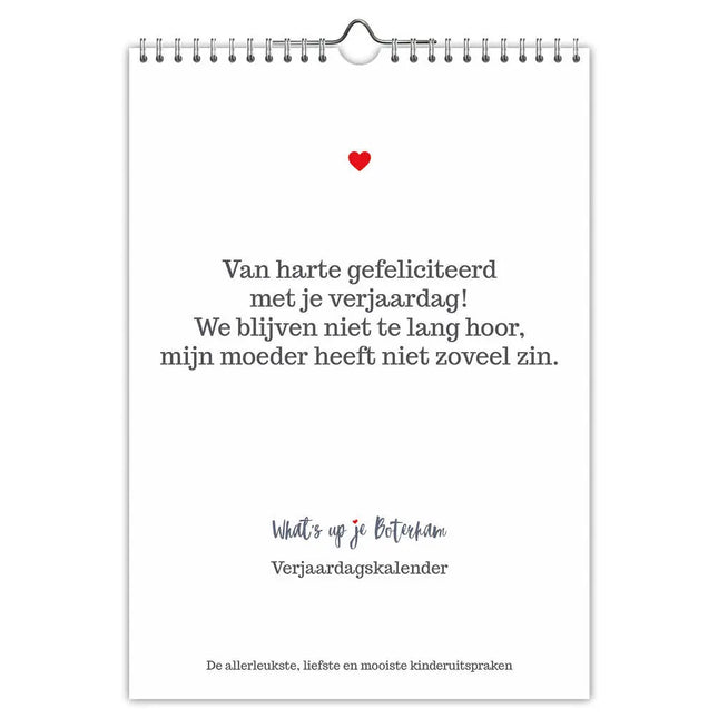 Comello What’s up je boterham Verjaardagskalender A4