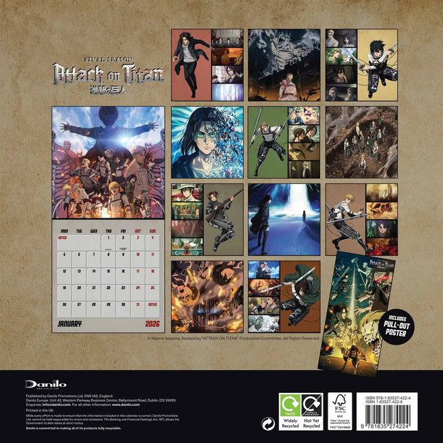 Danilo Attack On Titan Kalender 2026