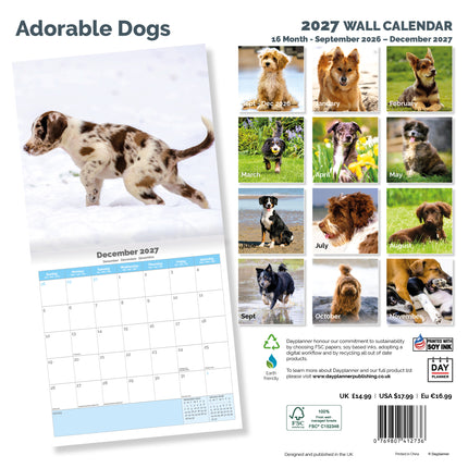 Dayplanner Adorable Dogs Kalender 2027