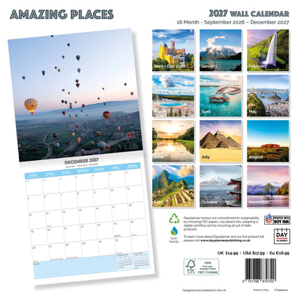 Dayplanner Amazing Places Kalender 2027