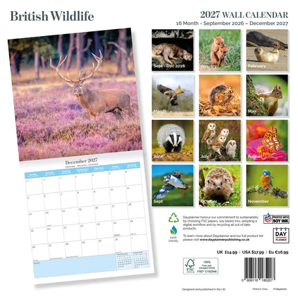 Dayplanner British Wildlife Kalender 2027