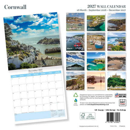 Dayplanner Cornwall Kalender 2027