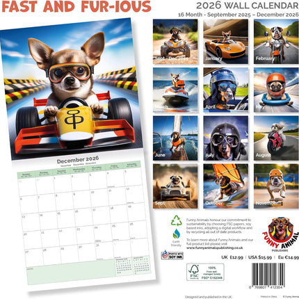 Dayplanner Fast & Fur-ious Kalender 2026