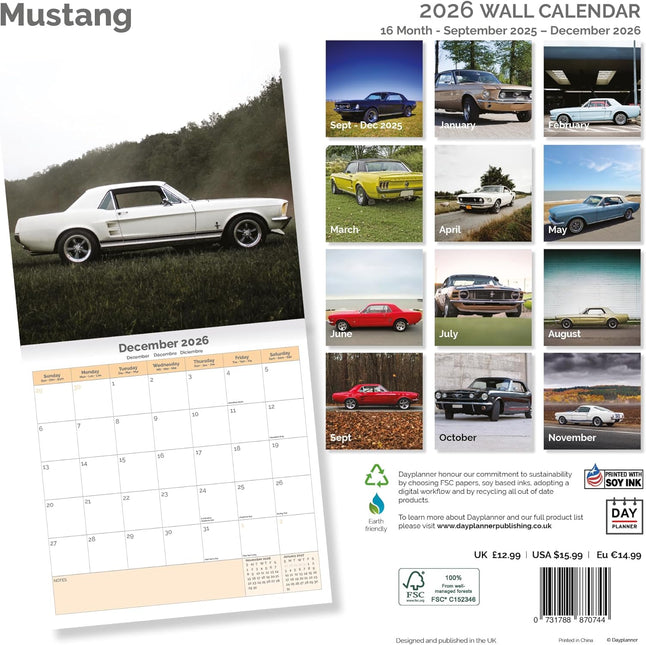 Dayplanner Ford Mustang Kalender 2026