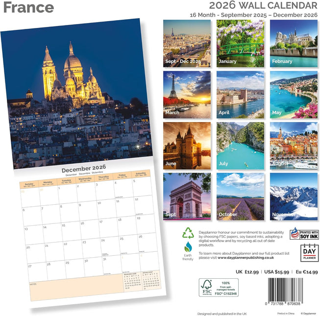Dayplanner Frankrijk Kalender 2026