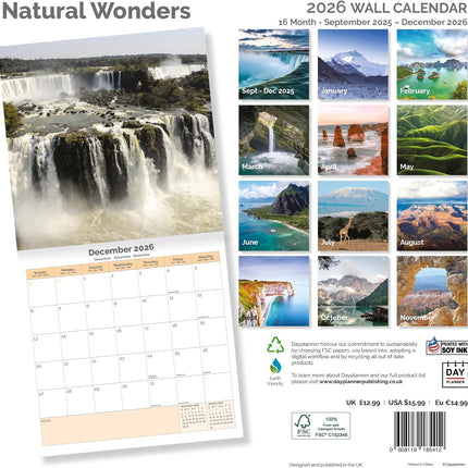Dayplanner Natuur Wonderen Kalender 2026