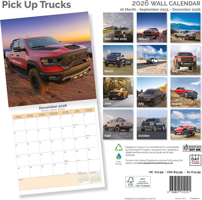Dayplanner Pick-Up Trucks Kalender 2026