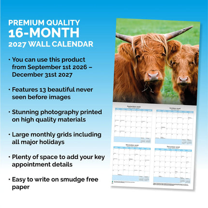 Dayplanner Schotse Hooglanders Kalender 2026