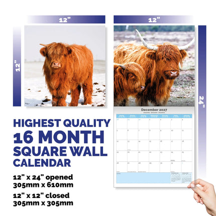 Dayplanner Schotse Hooglanders Kalender 2026