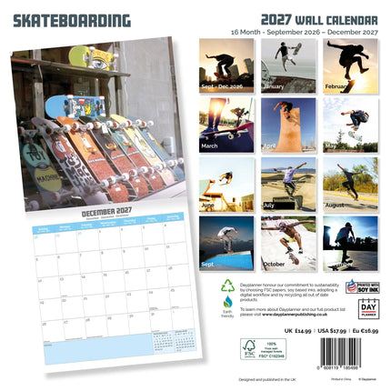 Dayplanner Skateboard Kalender 2026