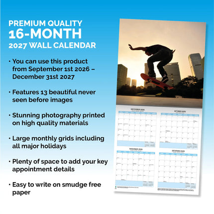 Dayplanner Skateboard Kalender 2026