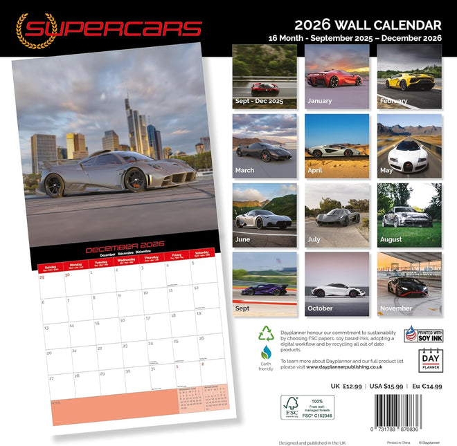 Dayplanner Supercars Kalender 2026