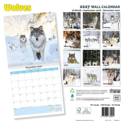 Dayplanner Wolven Kalender 2027
