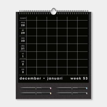 De Hobbit A3 Familieplanner 2027 incl. Markers Groot