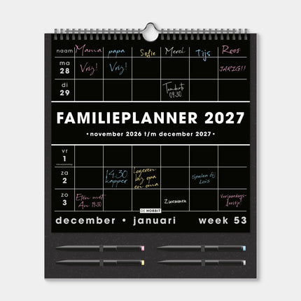 De Hobbit A3 Familieplanner 2027 incl. Markers Groot
