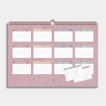 De Hobbit A3 Maandkalender 2026 Vintage Rozen
