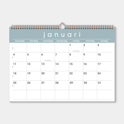 De Hobbit A3 Maandkalender 2027 Grijs Groen