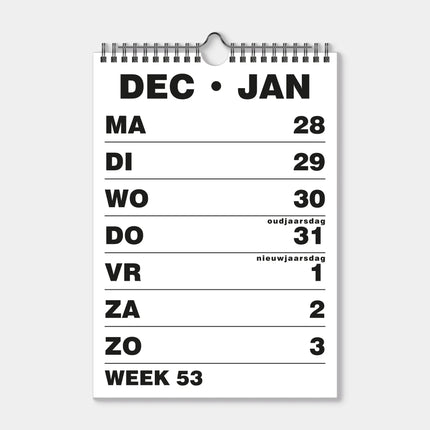 De Hobbit A4 Grootletter Kalender 2027