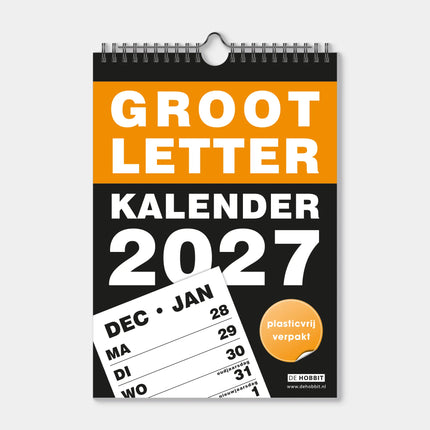 De Hobbit A4 Grootletter Kalender 2027