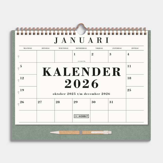 De Hobbit A4+ Maandkalender 2026