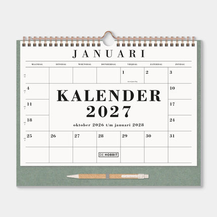 De Hobbit A4+ Maandkalender 2027 met Pen