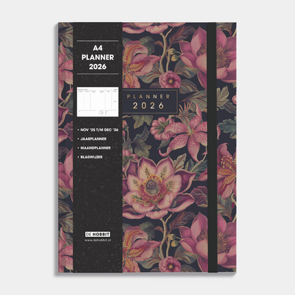 De Hobbit A4 Planner 2026 Bloem Klassiek