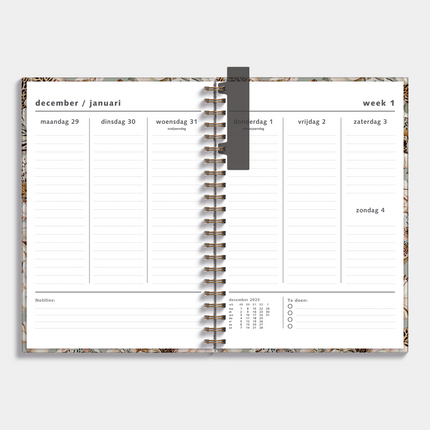 De Hobbit A4 Ringband Planner 2026 Tijgerlelie