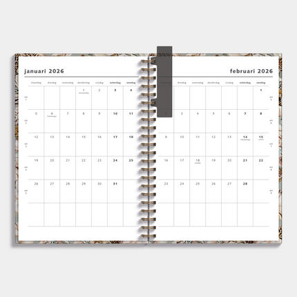 De Hobbit A4 Ringband Planner 2026 Tijgerlelie