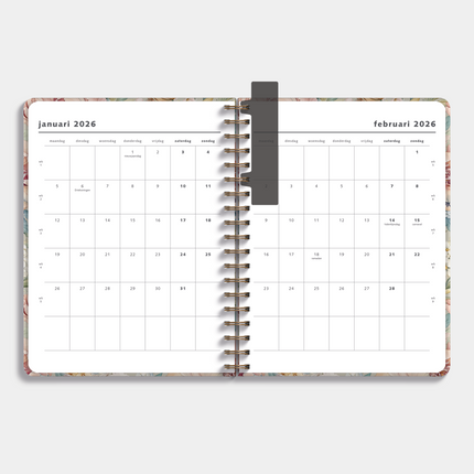 De Hobbit A4 Ringband Planner 2026 Vintage Bloemen