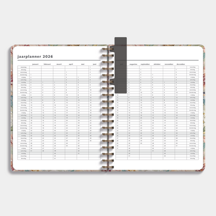 De Hobbit A4 Ringband Planner 2026 Vintage Bloemen