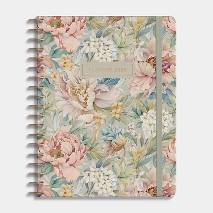 De Hobbit A4 Ringband Planner 2026 Vintage Bloemen