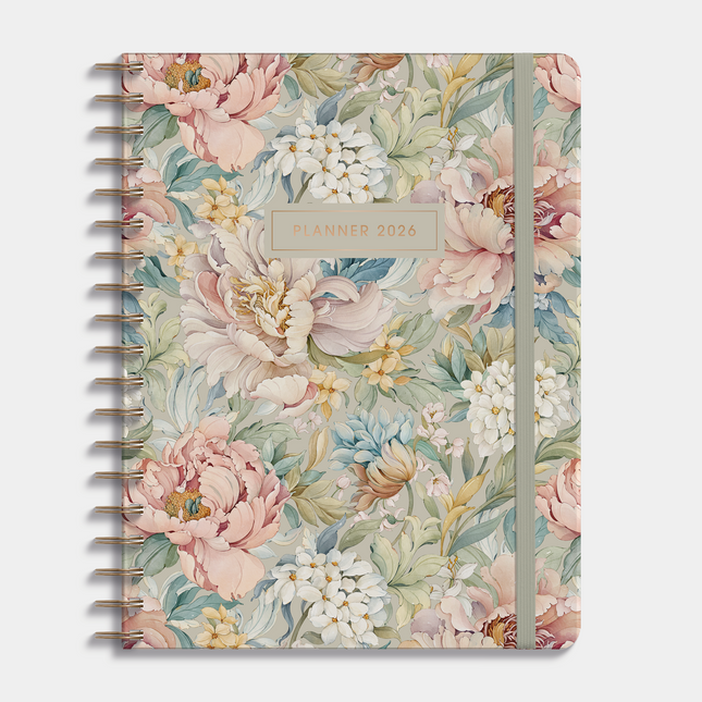 De Hobbit A4 Ringband Planner 2026 Vintage Bloemen