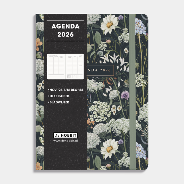 De Hobbit A5 Agenda 2026 Weidebloemen