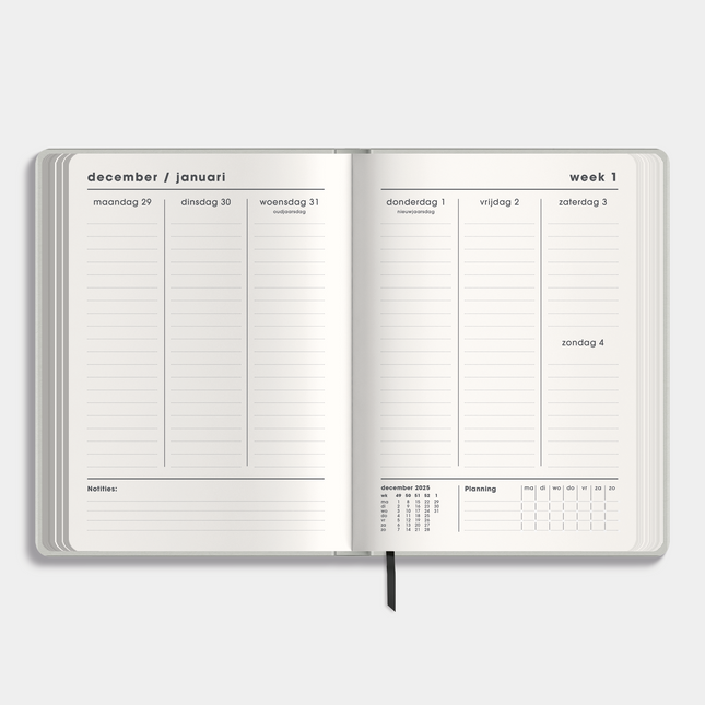 De Hobbit A5 Agenda Flex Grijs 2026
